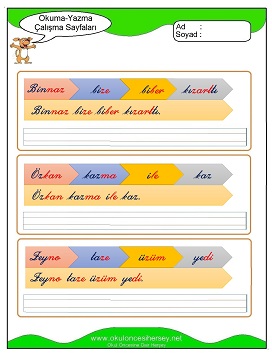 z sesi Çalışma Sayfaları